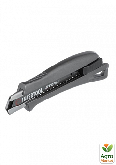 Нож сегментный 18мм, алюминиевая рукоятка, металлическая направляющая, Storm INTERTOOL HT-05342