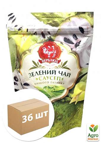 Чай Зелений Саусеп ТМ «Верблюд» 80г упаковка 36 шт
