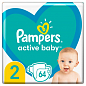 PAMPERS Дитячі одноразові підгузки Active Baby Mini (4-8 кг) Економ 64