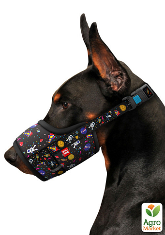 Намордник для собак WAUDOG Nylon, рисунок "NASA", пластиковый фастекс, размер №3, 25-34 см (5390) - фото 3