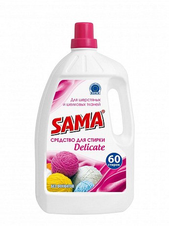 Средство для стирки "SAMA" "Delicate" для шерстяных и шелковых тканей 3 кг