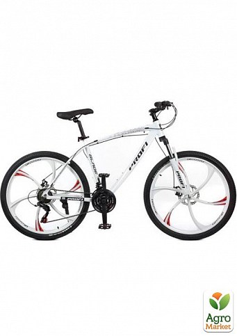 Велосипед 26д. алюм.рама 19",Shimano 21SP,касета,алюм.DB,магн.диск,білий (T26BLADE 26.2W)