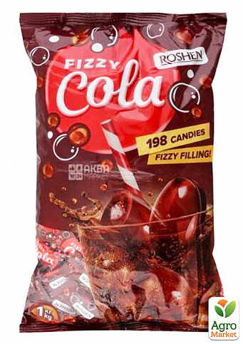 Карамель (Fizzy cola) КрКФ ТМ "Roshen" 1кг упаковка 7 шт - фото 2
