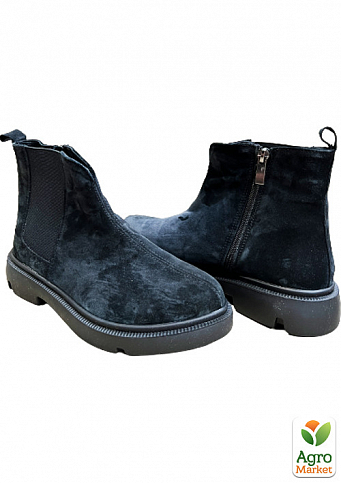 Жіночі черевики зимові замшеві Amir DSO2155 39 25см Чорні - фото 2