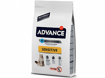 Advance Cat Sensitive Сухой корм для взрослых кошек с лососем и рисом 1.5 кг (1520040)