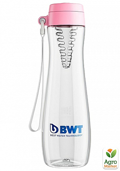 Бутылка BWT для воды розовая со вставкой1