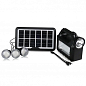 Портативная станция для зарядки GDLITE  GD-8017 Music Solar System  FM/MP3/TF/USB /Bluetooth (с панелью и 3 лампами) купить