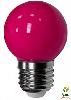 LM705 Лампа Lemanso св-ая G45 E27 1,2W розовый шар (558407)1