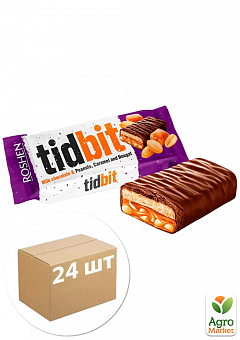 Шоколад Карамель-арахіс TIDBIT ТМ "Roshen" 50г упаковка 24 шт1