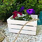 Ящик дерев'яний для зберігання декору та квітів "Бланш" довжина 25см, ширина 17см, висота 13см. (білий з довгою ручкою) цена