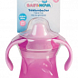 Чашка-непроливайка учебная Baby-Nova с ручками, 220мл розовая