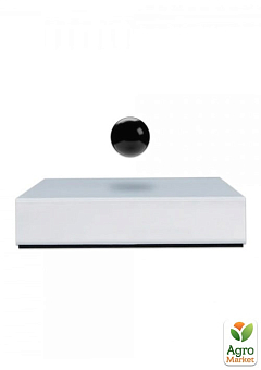 Левітуюча куля Flyte Buda, біла основа, чорна куля (01-BUDA-WHT-V1-0)1