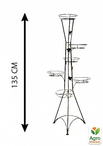 Підставка "Вежа" на 6 вазонів, висота 135см - фото 2