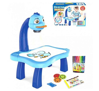 Стол для рисования детей синий со светодиодной подсветкой SKL11-291157
