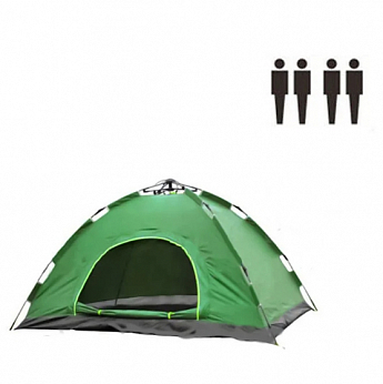Палатка автомат четырехместная зеленая SKL11-239420 - фото 2