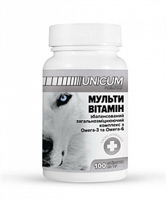 Unicum Premium Мультивитамин Витамины для собак, 100 табл.  50 г (2018691)1