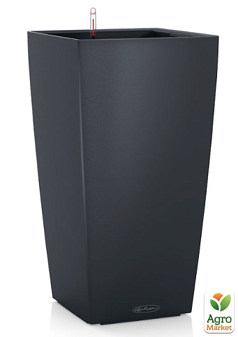 Розумний вазон з автополивом Lechuza Cubico Color 22, сірий (13164)
