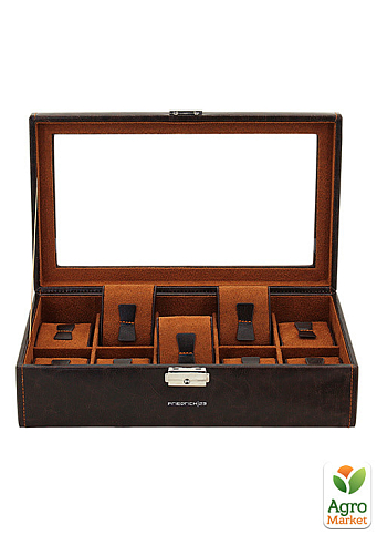 Скринька для зберігання годинника Friedrich Lederwaren Bond 10, коричнева (20084-3)