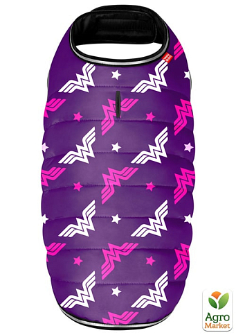 Курточка-накидка для собак WAUDOG Clothes, рисунок "Чудо-женщина фиолет", L, А 41 см, B 58-70 см, С 42-52 см (505-4008) - фото 2