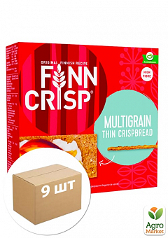 Сухарики ржаные Multigrain (с декоративных видов зерна) ТМ "Finn Crisp" 175г упаковка 9шт1
