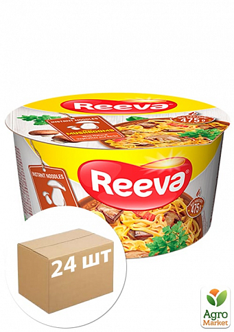 Локшина швидкого приготування (Гриби) ТМ "Reeva" 75г упаковка 24шт