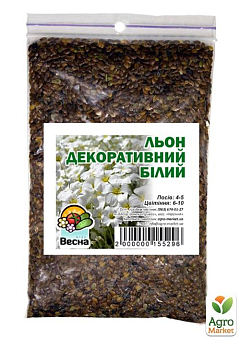 Лен декоративный белый ТМ "Весна" 100г21