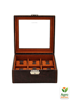 Ящик для хранения часов Friedrich Lederwaren Bond 6, коричневый (20085-3)2