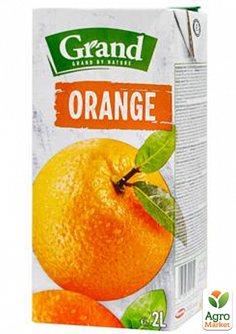 Фруктовий напій Апельсиновий ТМ "Grand" 2л упаковка 6 шт - фото 3