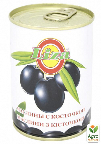Маслины черные (с косточкой) ТМ "Liza" 280г упаковка 12 шт - фото 2
