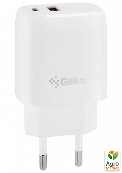 Сетевое зарядное устройство для Gelius Pro GP-HC014 USB+Type-C QC3.0/PD20W White1
