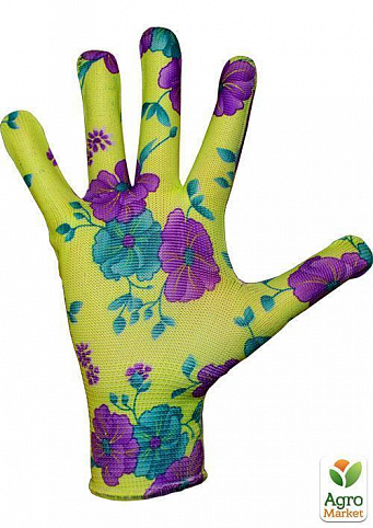 Тонкі літні робочі жіночі рукавички (салатові) N-10