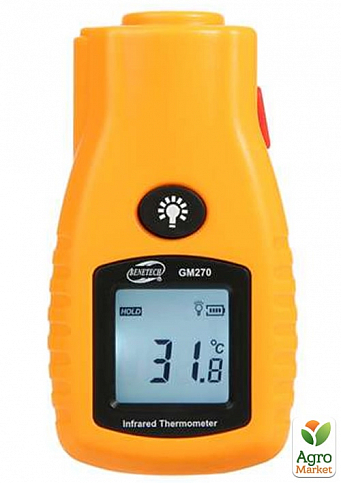 Бесконтактный инфракрасный термометр (пирометр)  -32-280°C, 8:1, EMS=0,95  BENETECH GM270