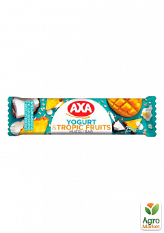 Батончик зерновой (йогурт и тропические фрукты) ТМ "AXA" 25г2