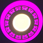 LED панель Lemanso  LM533 "Грек" круг  3+3W розовая подсв. 350Lm 4500K 85-265V (331607)
