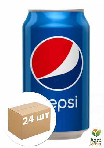 Газований напій (залізна банка) ТМ "Pepsi" 0,33 л упаковка 24шт