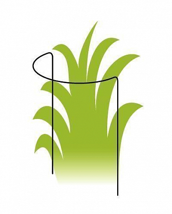 Опора для рослин ТМ "ORANGERIE" тип С (зелений колір, висота 600 мм, кільце 260 мм, діаметр дроту 5 мм)