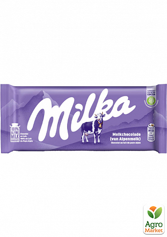 Шоколад без добавок ТМ "Milka" 90г упаковка 24шт - фото 2
