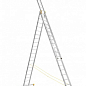 Алюминиевая трехсекционная профессиональная лестница 3*20 ТМ ТЕХПРОМ Р3 9320