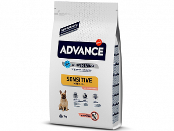 Advance Mini Sensitive Сухой корм для собак малых пород с лососем и рисом 7.5 кг (2151671)