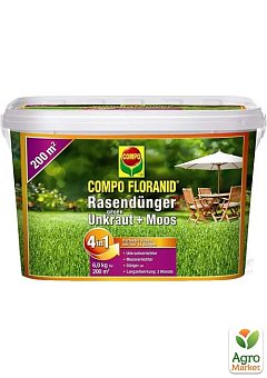 Комплексне добриво Compo Floranid проти моху та бур'янів 4,5 кг (1223)1