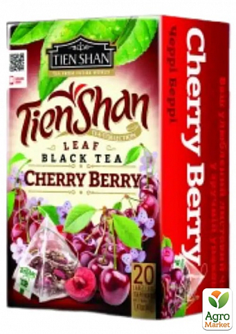 Чай чорний (Черрі беррі) пачка ТМ "Тянь-Шань" 20 пірамідок упаковка 18шт - фото 2