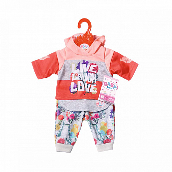 Набор одежды для куклы BABY BORN - ТРЕНДОВЫЙ СПОРТИВНЫЙ КОСТЮМ (розовый) - фото 5