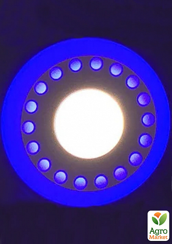 LED панель Lemanso  LM537 "Точечки" круг  3+3W синяя подсв. 350Lm 4500K 85-265V (331664)