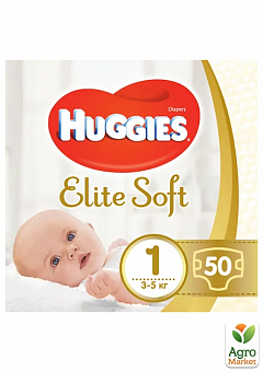 Huggies Elite Soft Размер  1 (3-5 кг), 50 шт2