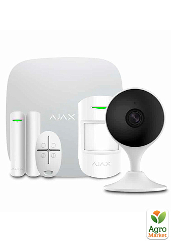 Комплект беспроводной сигнализации Ajax StarterKit white + Wi-Fi камера 2MP-C22EP-A