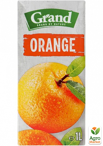 Фруктовий напій Апельсиновий ТМ "Grand" 1л упаковка 12 шт - фото 2