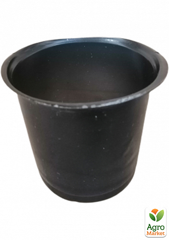 Горщик для розсади: висота 7 см, діаметр 8 см, об'єм 0.2л (чорн.) - фото 2