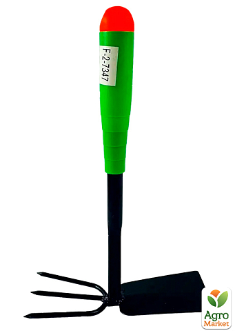 Сапка- грабли двухсторонние с пластиковой ручкой 28 см - фото 2