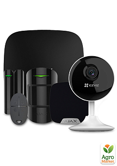 Комплект сигналізації Ajax StarterKit + HomeSiren black + Wi-Fi камера 2MP-CS-C1C1