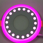 LED панель Lemanso LM542 "Крапочки" коло 6+3W рожева підсв. 540Lm 4500K 85-265V (331668)